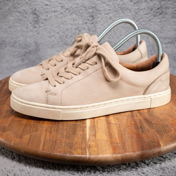 FRYE Ivy Low Lace Sneakers 347188 Ivory Italian Leather Fashion Shoes Womens 7.5 - Picture 3 of 9